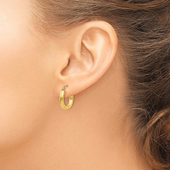 10k Yellow Gold Hoop Earrings - 2mm