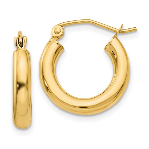 10k Yellow Gold Hoop Earrings - 2mm