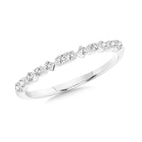 10k White Gold Stackable Diamond Band