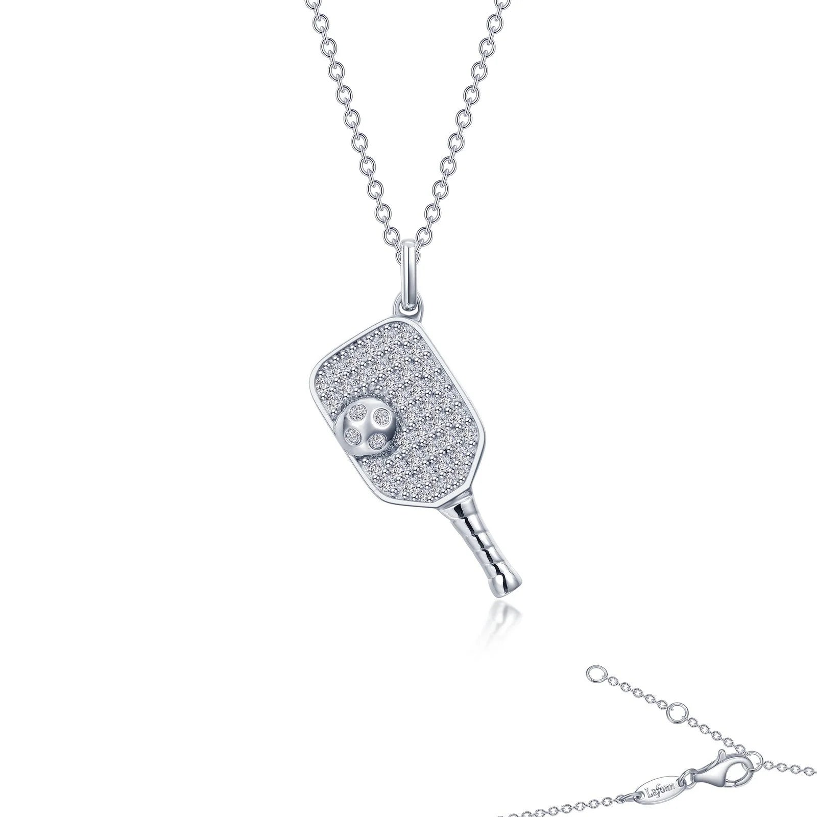 Sterling Silver Pickleball Necklace