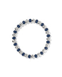 Kendra Scott Daphne Stretch Bracelet- Silver with Navy Enamel