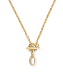 Kendra Scott Mini Elisa Toggle Pendant- Goldtone with Ivory Mother of Pearl