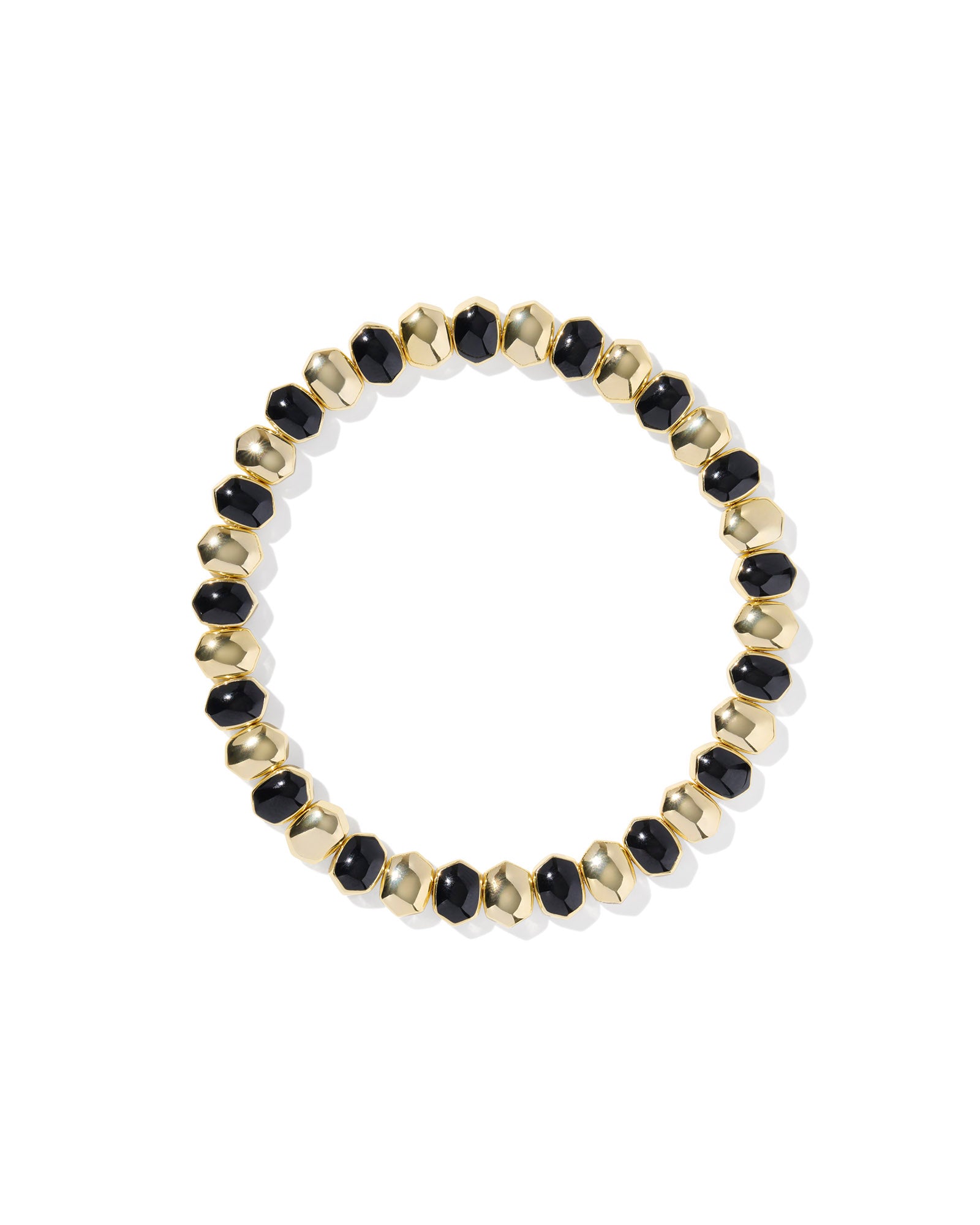 Kendra Scott Daphne Stretch Bracelet- Goldtone & Black Enamel