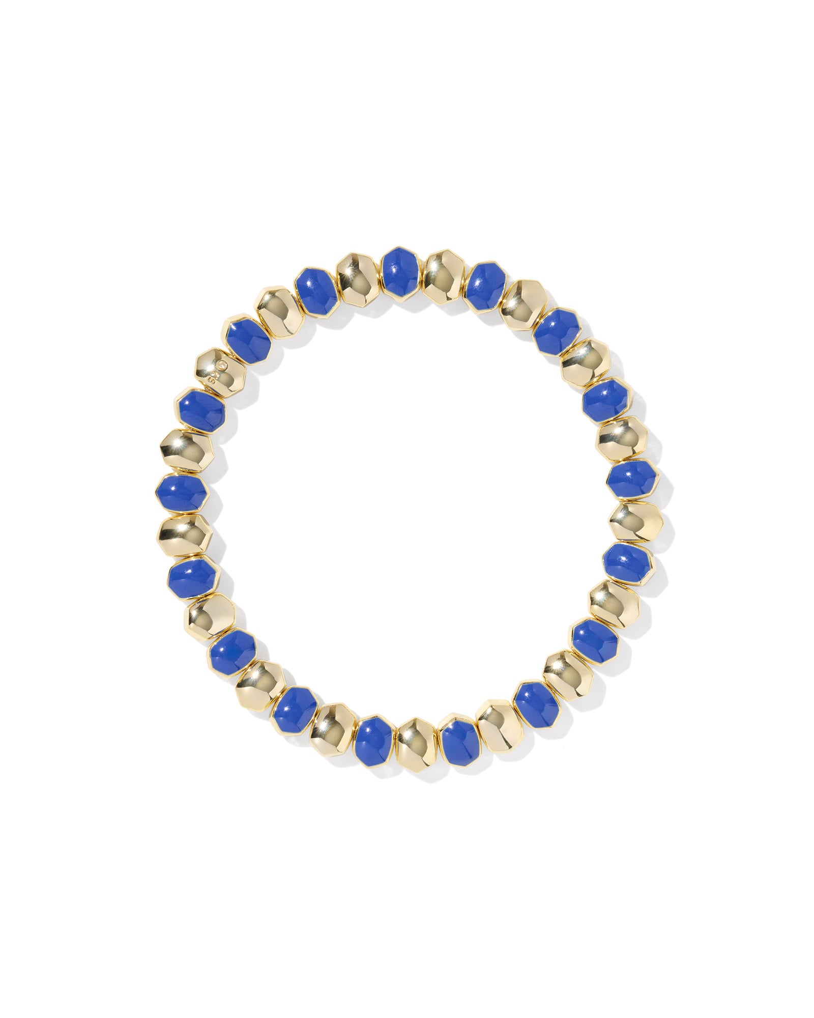 Kendra Scott Daphne Stretch Bracelet- Goldtone with Blue Enamel