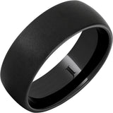 Black Ceramic Ring with Sandblast Finish