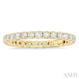 1 Ctw Round Cut Diamond Eternity Wedding Band in 14K Yellow Gold