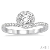 1/3 Ctw Diamond Semi-Mount Engagement Ring in 14K White Gold