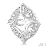 1/4 ctw Round Cut Diamond Jacket Earrings in 14K White Gold