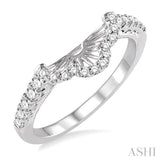 3/8 Ctw Round Cut Diamond Wedding Band in 14K White Gold