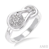 1/50 Ctw Round Cut Diamond Fashion Ring in Sterling Silver