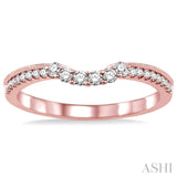 1/4 Ctw Round Cut Diamond Wedding Band in 14K Rose Gold