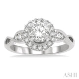 1/3 Ctw Diamond Semi-mount Engagement Ring in 14K White Gold