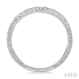 1/10 Ctw Round Cut Diamond Wedding Band in 14K White Gold