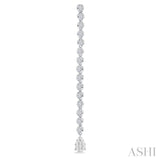 1 1/4 Ctw Lovebright Pear Shape Dangle Tip Round Cut Diamond Fashion Long Earrings in 14K White Gold