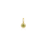 August Bezel Birthstone Charm Pendant