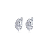 Cluster Huggie Hoop Earrings