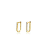 15Mm X 11Mm Rectangle Hoop Earrings