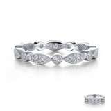 Stackable Wave Eternity Band