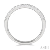 1/4 Ctw 15Stones Round Cut Diamond Wedding Band in 14K White Gold