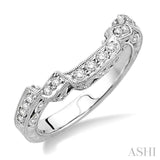 1/4 Ctw Diamond Matching Wedding Band in 14K White Gold