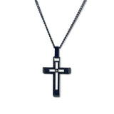 Hollow Center Cross with Diamond Accent