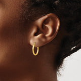 10k Yellow Gold Hoop Earrings - 3mm