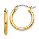 10k Yellow Gold Hoop Earrings - 3mm