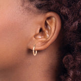 10k Rose Gold Hoop Earrings - 2mm