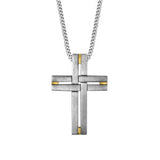 Stainless Steel Basket Weave Cross- 24in Chain
