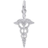 Sterling Silver Caduceus Charm