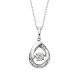 Sterling Silver Dancing Diamond Necklace