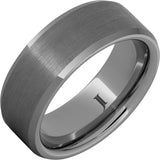 Tungsten Ring with Satin Finish and Polished Edges