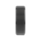 Black Tungsten Ring with Polished Edges and Brush Finished Center