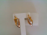 10k Tri Color Twist Earring