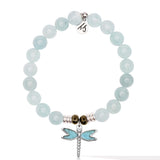 T.Jazelle Larimar Dragonfly Charm Bracelet