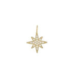 Gold Finished Star Charm with Imitation Diamonds
