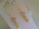 Sterling Silver Daisy Pearl Earrings