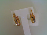 10k Tri Colored Gold Hoops