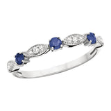 10k White Gold Sapphire and Diamond Band