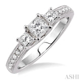 Past Present & Future Semi-Mount Diamond Engagement Ring