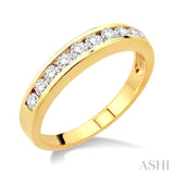 1/2 Ctw Channel Set Round Cut Diamond Band in 14K Yellow Gold