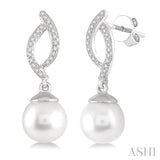 Pearl & Diamond Fashion Earrings