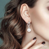 Pearl & Diamond Fashion Earrings