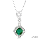 Gemstone & Diamond Pendant