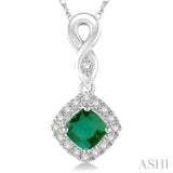 Gemstone & Diamond Pendant