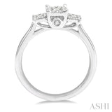 1/3 Ctw Lovebright Round Cut Diamond Ring in 14K White Gold