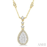 Pear Shape Lovebright Diamond Necklace