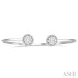 Stackable Lovebright Essential Diamond Open Cuff Bangle