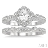 Oval Shape Diamond Wedding Set