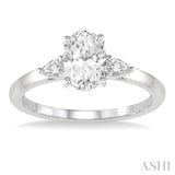 Oval Shape Semi-Mount Diamond Engagement Ring